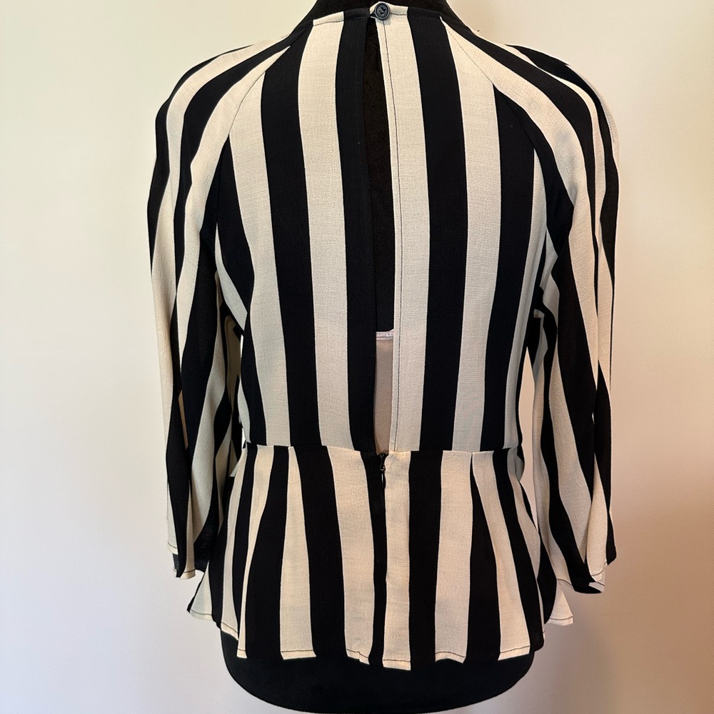 Topshop Black and White Striped Blouse - Picture 8 of 8